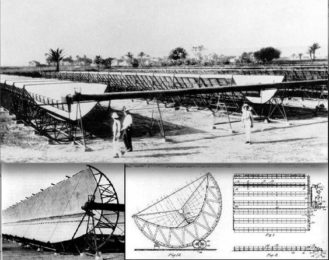 1913 Le Caire, première installation solaire à concentration pour l'irrigation_Paleo_Energetique